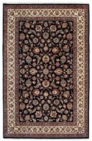 Morgenland Wollteppich Kaschmar Blumenmuster Beige 298 x 195 cm, rechteckig, 1 mm Höhe, Unikat mit Zertifikat
