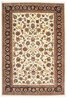 Morgenland Wollteppich Kaschmar Blumenmuster Beige 295 x 197 cm, rechteckig, 1 mm Höhe, Unikat mit Zertifikat
