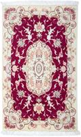 Morgenland Wollteppich Täbriz - 50 Raj Blumenmuster Rosso chiaro 92 x 59 cm, rechteckig, 0,8 mm Höhe, Handgeknüpft