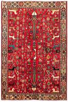 Morgenland Wollteppich Shiraz Medaillon 260 x 163 cm, rechteckig, 0,1 mm Höhe, Unikat mit Zertifikat