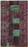 Morgenland Wollteppich Kazak Patchwork 355 x 76 cm, rechteckig, 0,6 mm Höhe, Handgeknüpft