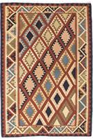 Morgenland Wollteppich Kelim Fars Nomadisch Multicolore 182 x 121 cm, rechteckig, 0,4 mm Höhe, OrientOptik