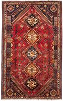 Morgenland Wollteppich Shiraz Medaillon 280 x 175 cm, rechteckig, 0,1 mm Höhe, Unikat mit Zertifikat