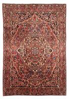 Morgenland Wollteppich Bachtiar Medaillon Rosso chiaro 312 x 213 cm, rechteckig, 1 mm Höhe, Unikat mit Zertifikat