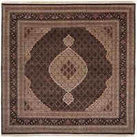 Morgenland Wollteppich Täbriz Medaillon Blu scuro 252 x 251 cm, rechteckig, 0,8 mm Höhe, Unikat mit Zertifikat