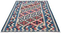 Morgenland Wollteppich Kelim Fars Nomadisch 188 x 118 cm, rechteckig, 0,4 mm Höhe, Wendeteppich
