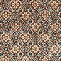 Morgenland Wollteppich Moud Durchgemustert Beige 235 x 152 cm, rechteckig, 1 mm Höhe, Unikat mit Zertifikat