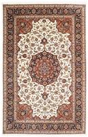 Morgenland Wollteppich Kaschmar Blumenmuster Beige 298 x 197 cm, rechteckig, 1 mm Höhe, Unikat mit Zertifikat