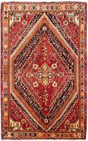 Morgenland Wollteppich Shiraz Medaillon 248 x 160 cm, rechteckig, 0,1 mm Höhe, Unikat mit Zertifikat