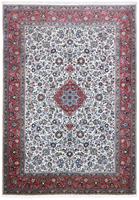 Morgenland Wollteppich Sarough Medaillon Bianco naturale 302 x 212 cm, rechteckig, 1 mm Höhe, Unikat mit Zertifikat