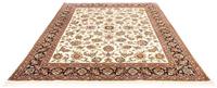 Morgenland Wollteppich Kaschmar Blumenmuster Blu scuro 300 x 196 cm, rechteckig, 1 mm Höhe, Unikat mit Zertifikat