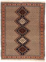Morgenland Wollteppich Ghoutshan Medaillon Beige 177 x 127 cm, rechteckig, 1 mm Höhe, Handgeknüpft