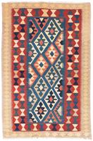 Morgenland Wollteppich Gabbeh Abstrakt Beige 140 x 98 cm, rechteckig, 2 mm Höhe, Handgeknüpft