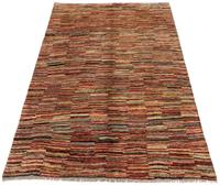 Morgenland Wollteppich Streifen Multicolore 178 x 114 cm, rechteckig, 0,8 mm Höhe, Handgeknüpft