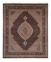 Morgenland Wollteppich Täbriz - 50 Raj Blumenmuster Beige 94 x 59 cm, rechteckig, 0,8 mm Höhe, Handgeknüpft