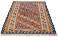 Morgenland Wollteppich Kelim Fars Nomadisch 182 x 123 cm, rechteckig, 0,4 mm Höhe, Wendeteppich