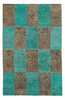 Morgenland Wollteppich Patchwork Patchwork 243 x 149 cm, rechteckig, 0,8 mm Höhe, Handgeknüpft
