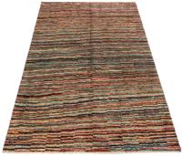 Morgenland Wollteppich Streifen Multicolore 180 x 114 cm, rechteckig, 0,8 mm Höhe, Handgeknüpft