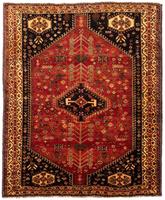 Morgenland Wollteppich Shiraz Medaillon 238 x 164 cm, rechteckig, 0,1 mm Höhe, Handgeknüpft