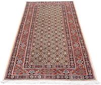 Morgenland Wollteppich Moud Medaillon Beige 260 x 174 cm, rechteckig, 1 mm Höhe, Unikat mit Zertifikat