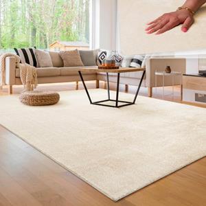 Teppich Cadiz 630, Paco Home, rechteckig, Höhe: 22 mm, Uni-Farben, besonders weich, auch als Läufer erhältlich, waschbar