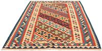 Morgenland Wollteppich Kelim Fars Medaillon 190 x 120 cm, rechteckig, 0,4 mm Höhe, Wendeteppich