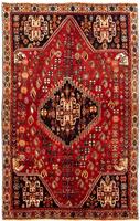 Morgenland Wollteppich Shiraz Medaillon 265 x 172 cm, rechteckig, 0,1 mm Höhe, Unikat mit Zertifikat