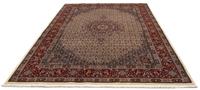 Morgenland Wollteppich Moud Medaillon Beige 294 x 204 cm, rechteckig, 1 mm Höhe, Unikat mit Zertifikat