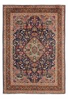 Morgenland Wollteppich Täbriz - 40 Raj Medaillon Blu scuro 300 x 202 cm, rechteckig, 0,8 mm Höhe, Unikat mit Zertifikat
