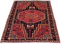 Morgenland Wollteppich Hamadan Medaillon 133 x 92 cm, rechteckig, 1 mm Höhe, Handgeknüpft