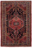 Morgenland Wollteppich Hamadan Medaillon 125 x 87 cm, rechteckig, 1 mm Höhe, Handgeknüpft