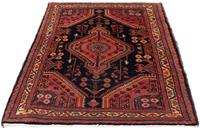 Morgenland Wollteppich Hamadan Medaillon 133 x 82 cm, rechteckig, 1 mm Höhe, Handgeknüpft