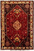 Morgenland Wollteppich Shiraz Medaillon 278 x 165 cm, rechteckig, 0,1 mm Höhe, Unikat mit Zertifikat