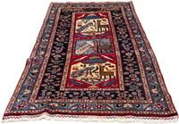 Morgenland Wollteppich Moud Felder Rosso chiaro 303 x 202 cm, rechteckig, 1 mm Höhe, Unikat mit Zertifikat