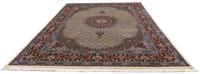Morgenland Wollteppich Moud Medaillon Beige 353 x 244 cm, rechteckig, 1 mm Höhe, Unikat mit Zertifikat
