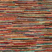 Morgenland Wollteppich Streifen Multicolore 288 x 200 cm, rechteckig, 0,8 mm Höhe, Handgeknüpft