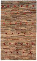 Morgenland Wollteppich Streifen Multicolore 185 x 114 cm, rechteckig, 0,8 mm Höhe, Handgeknüpft