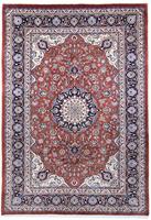 Morgenland Wollteppich Kaschmar Medaillon Ruggine 298 x 196 cm, rechteckig, 1 mm Höhe, Unikat mit Zertifikat