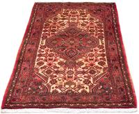 Morgenland Wollteppich Hosseinabad Medaillon Marrone chiaro 118 x 79 cm, rechteckig, 1 mm Höhe, Handgeknüpft