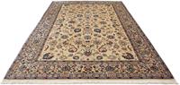 Morgenland Wollteppich Maschad Blumenmuster Beige 314 x 196 cm, rechteckig, 1 mm Höhe, Unikat mit Zertifikat