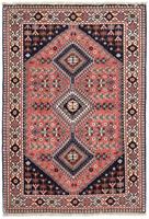 Morgenland Wollteppich Yalameh Medaillon Blu scuro 148 x 103 cm, rechteckig, 1 mm Höhe, Handgeknüpft