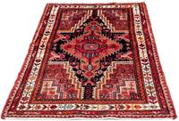 Morgenland Wollteppich Touiserkan Medaillon Rosso chiaro 116 x 81 cm, rechteckig, 1 mm Höhe, Handgeknüpft