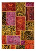 Morgenland Wollteppich Patchwork Patchwork 194 x 140 cm, rechteckig, 0,8 mm Höhe, Handgeknüpft