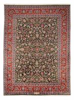 Morgenland Wollteppich Kaschmar Medaillon Beige 343 x 248 cm, rechteckig, 1 mm Höhe, Unikat mit Zertifikat