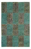 Morgenland Wollteppich Patchwork Patchwork 194 x 146 cm, rechteckig, 0,8 mm Höhe, Handgeknüpft