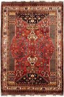 Morgenland Wollteppich Shiraz Medaillon 243 x 174 cm, rechteckig, 0,1 mm Höhe, Unikat mit Zertifikat