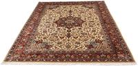 Morgenland Wollteppich Golpayegan Stark Gemustert Beige 270 x 205 cm, rechteckig, 1 mm Höhe, Unikat mit Zertifikat