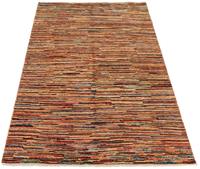 Morgenland Wollteppich Streifen Multicolore 185 x 116 cm, rechteckig, 0,8 mm Höhe, Handgeknüpft