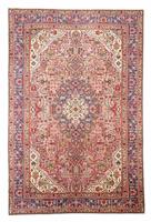 Morgenland Wollteppich Täbriz Medaillon Rosso chiaro 296 x 201 cm, rechteckig, 1 mm Höhe, Unikat mit Zertifikat