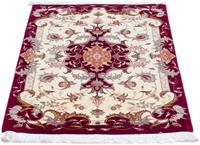Morgenland Wollteppich Täbriz - 40 Raj Medaillon Marrone 260 x 248 cm, rechteckig, 0,8 mm Höhe, Unikat mit Zertifikat